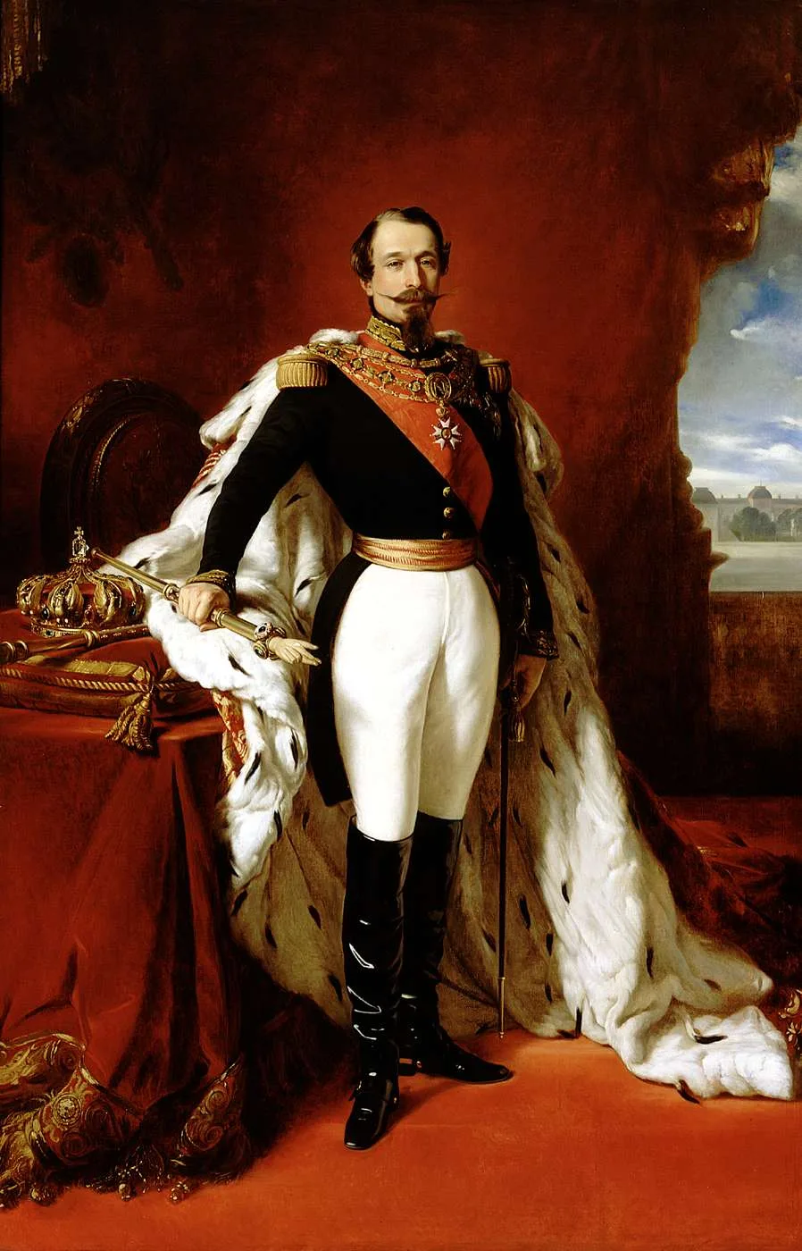 Portrait officiel de Napoléon III en uniforme, par Franz Xaver Winterhalter.