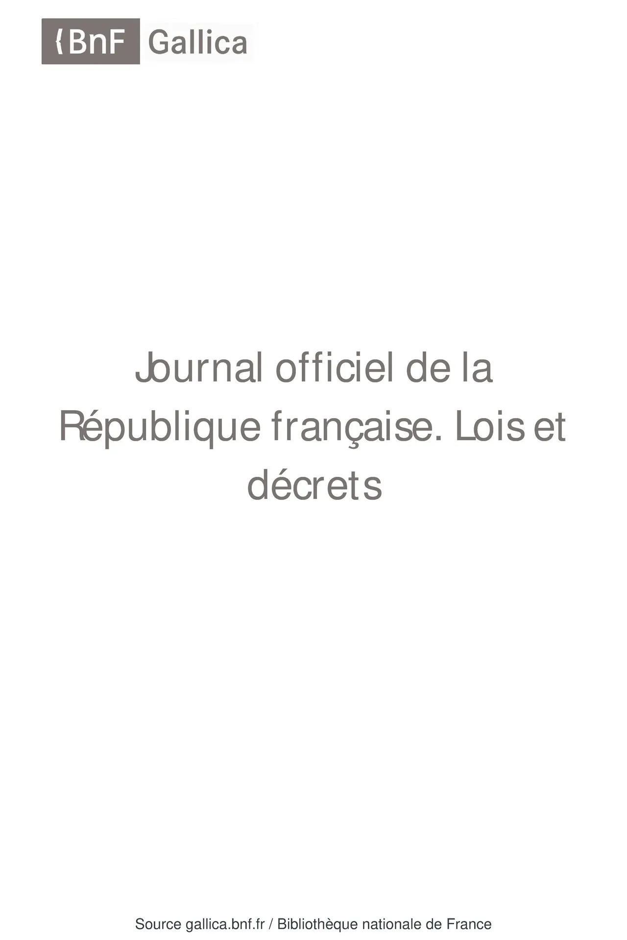 Loi du 9 décembre 1905, Journal officiel.