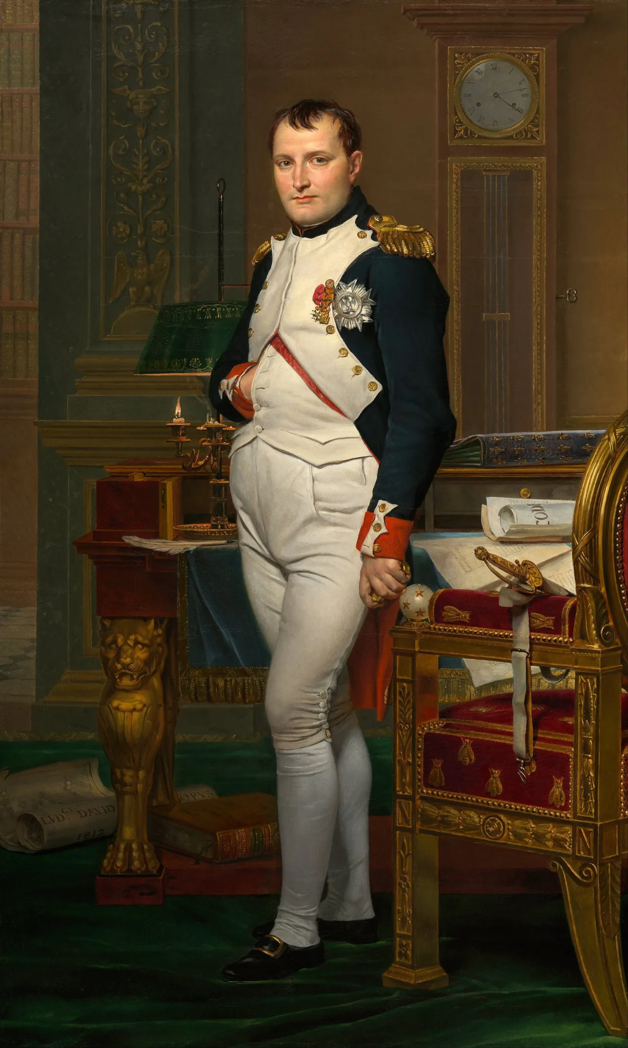 Napoléon dans son cabinet de travail, par Jacques-Louis David (1812).
