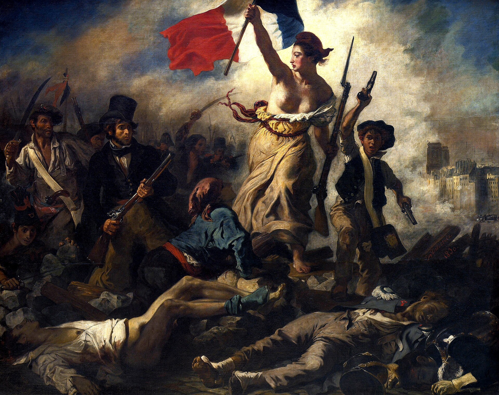 La Liberté guidant le peuple, Eugène Delacroix, 1830, musée du Louvre.